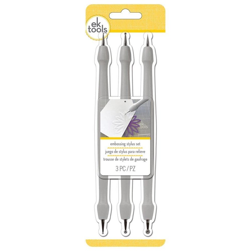 EK Success EK Tools Embossing Stylus Set, Includes 3 Stylus Tools, Detail to Decor, Paper Crafts, Cards Invitations, Envelopes, Raised Designs, Patterns, Tracing - Image 1
